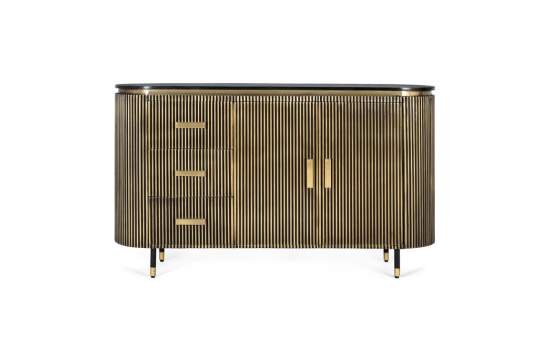 Aparador Madera  Mango con Chapado de Bronce Amcel