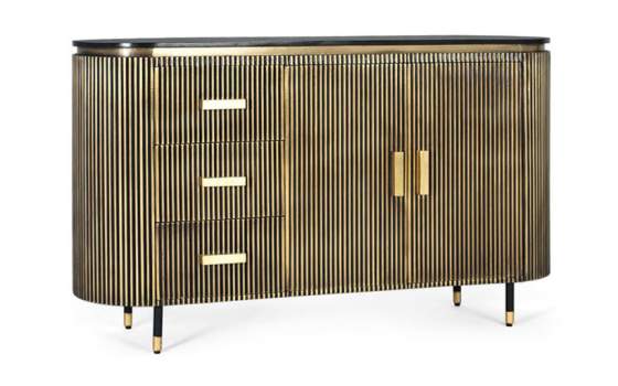 Aparador Madera  Mango con Chapado de Bronce Amcel