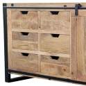 Aparador Madera Mango Hierro 6 Cajones 1 Puerta Serie Averrada Aparador Madera Mango Hierro 6 Cajones 1 Puerta Serie Averrada