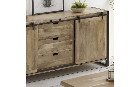 Aparador Madera Mango Hierro  Puertas Correderas Averrada Aparador Madera Mango Hierro  Puertas Correderas Averrada