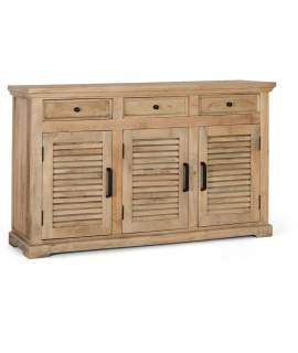 Aparador Madera Natural Maciza 3 Puertas Serie Ardisna