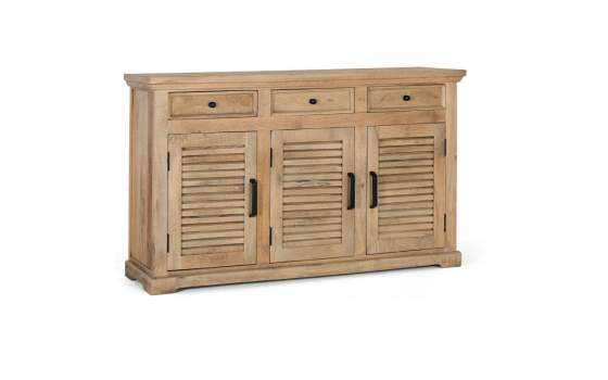 Aparador Madera Natural Maciza 3 Puertas Serie Ardisna