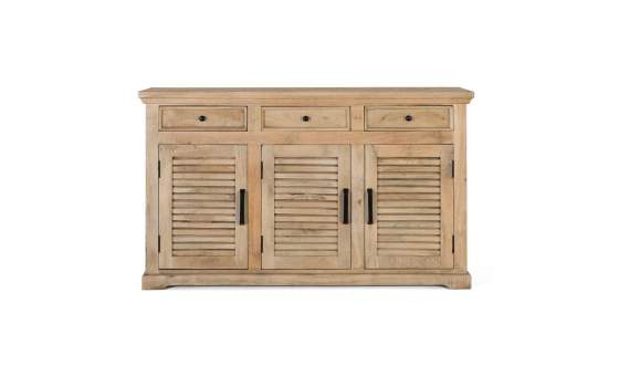 Aparador Madera Natural Maciza 3 Puertas Serie Ardisna