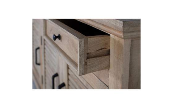 Aparador Madera Natural Maciza 3 Puertas Serie Ardisna