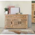 Aparador Madera Natural Maciza 3 Puertas Serie Ardisna