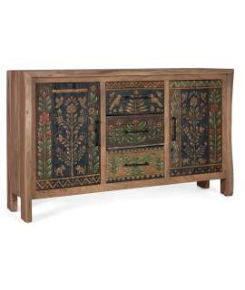 Aparador Madera Rustica 2 Puertas 3 Cajones - Agarden