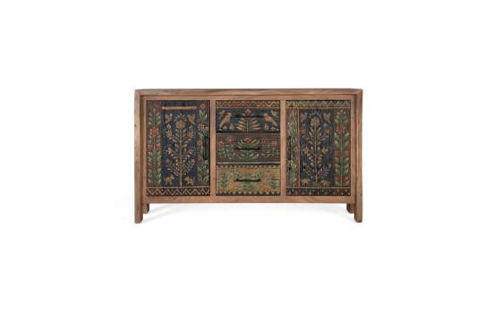 Aparador Madera Rustica 2 Puertas 3 Cajones - Agarden