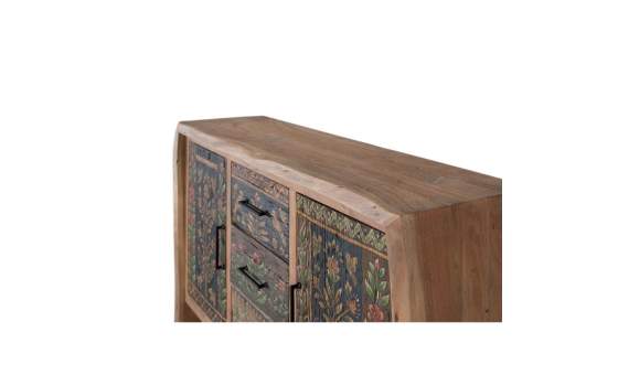 Aparador Madera Rustica 2 Puertas 3 Cajones - Agarden
