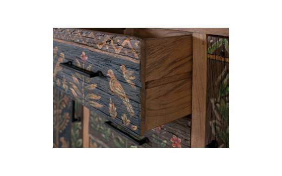 Aparador Madera Rustica 2 Puertas 3 Cajones - Agarden