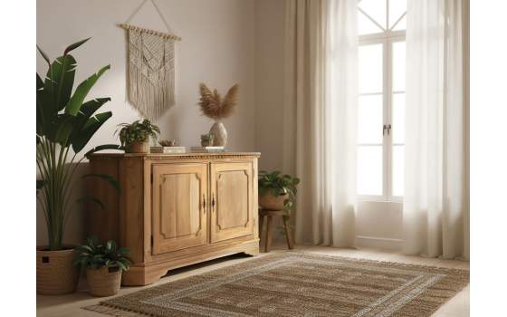 Aparador Madera Teca Actual 2 Puertas Serie Avrile