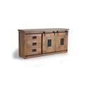 Aparador Mango 2 Puertas Correderas 3 Cajones Industrial Aibiri