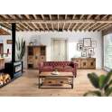 Aparador Mango 2 Puertas Correderas 3 Cajones Industrial Aibiri