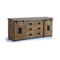 Aparador Mango 2 Puertas Correderas 6 Cajones Industrial Aibiri
