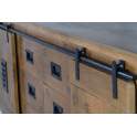 Aparador Mango 2 Puertas Correderas 6 Cajones Industrial Aibiri