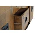 Aparador Mango 2 Puertas Correderas 6 Cajones Industrial Aibiri