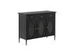 Aparador Metal Negro 3 Puertas 2 cajones Serie Aeren
