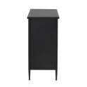 Aparador Metal Negro 3 Puertas 2 cajones Serie Aeren