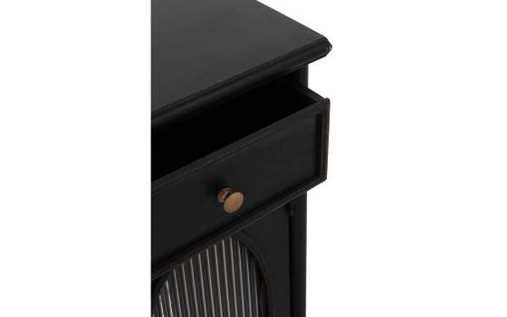 Aparador Metal Negro 3 Puertas 2 cajones Serie Aeren