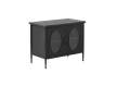 Aparador Metal Negro Industrial 2 Puertas Acristaladas Aubert