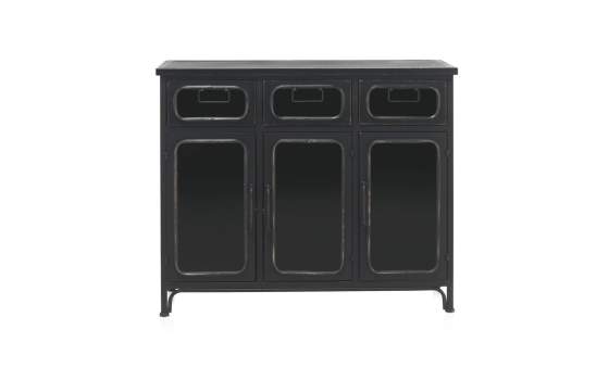 Aparador Metalico 3 Puertas 3 Cajones Serie Industrial Asaxham