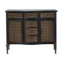 Aparador Metalico Industrial 6 Cajones Negro Bronce Adenaren