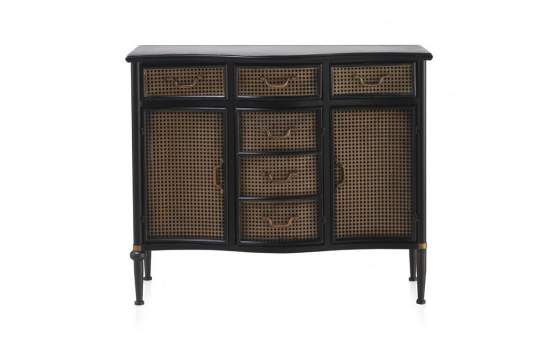 Aparador Metalico Industrial 6 Cajones Negro Bronce Adenaren