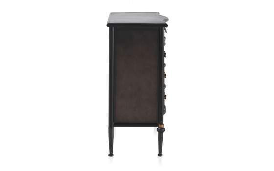 Aparador Metalico Industrial 6 Cajones Negro Bronce Adenaren