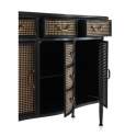 Aparador Metalico Industrial 6 Cajones Negro Bronce Adenaren