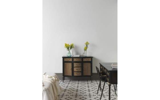 Aparador Metalico Industrial 6 Cajones Negro Bronce Adenaren