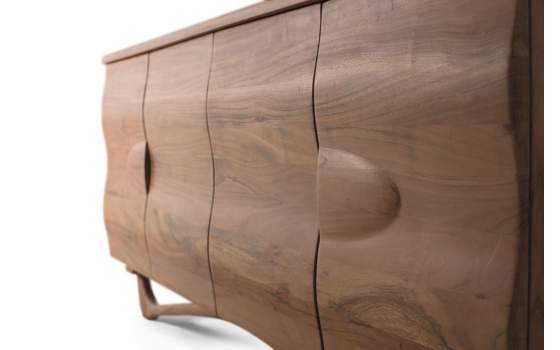 Aparador  Modernista 4 Puertas Madera de Acacia Natild