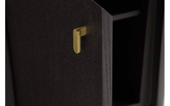 Aparador Modernista 4 Puertas Nogal y Piedra Blanca Alcandro