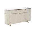 Aparador Moderno 2 Puertas 2 Cajones Madera Marmol Sextans