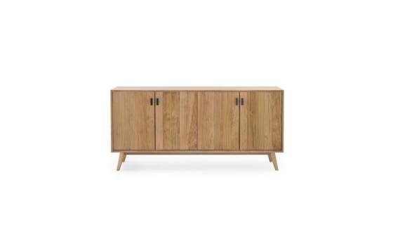 Aparador Moderno 4 Puertas Acabado Natural Serie Aridasa