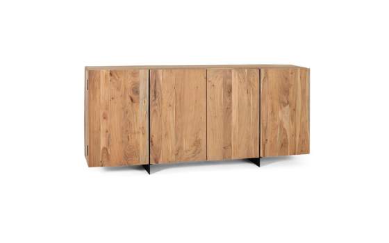 Aparador Moderno 4 Puertas Madera Maciza Acacia Artenatura