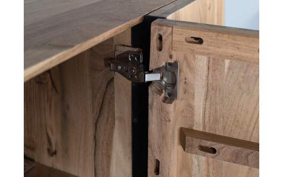 Aparador Moderno 4 Puertas Madera Maciza Acacia Artenatura