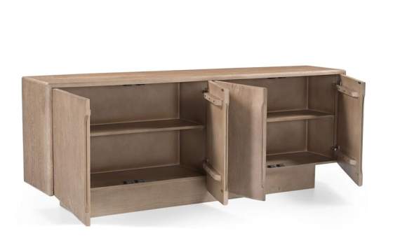 Aparador Moderno 4 Puertas Madera Maciza Serie Alcandro