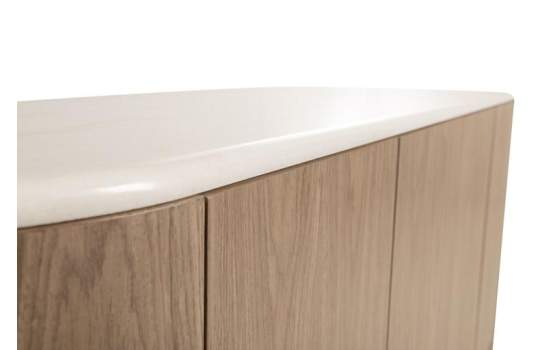 Aparador Moderno 4 Puertas Madera Marmol Serie Ligna