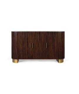 Aparador Nogal Diseño Moderno 3 Puertas Serie Arpass