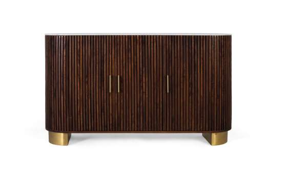 Aparador Nogal Diseño Moderno 3 Puertas Serie Arpass