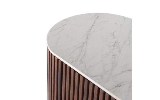 Aparador Nogal Diseño Moderno 3 Puertas Serie Arpass