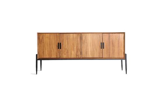 Aparador Nordico 4 Puertas Madera Metal Serie Lauris