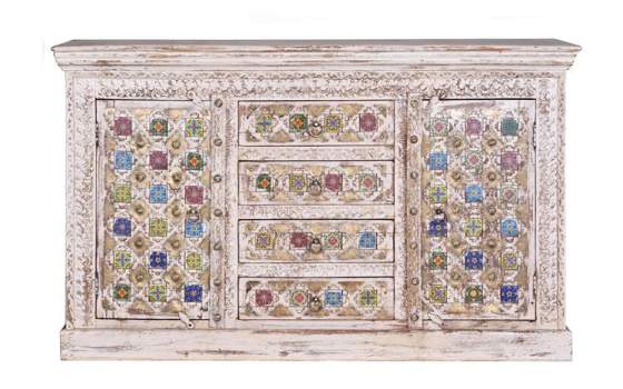 Aparador Oriental 2 Puertas Madera Rustica Colores Allegra