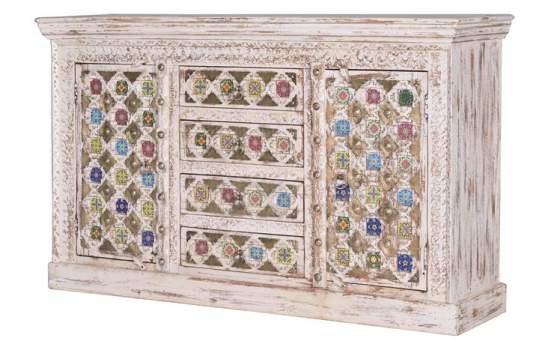 Aparador Oriental 2 Puertas Madera Rustica Colores Allegra