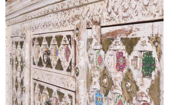Aparador Oriental 2 Puertas Madera Rustica Colores Allegra