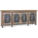 Aparador Oriental 4 Puertas Talladas Decoradas en Azulon Alsava