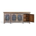 Aparador Oriental 4 Puertas Talladas Decoradas en Azulon Alsava