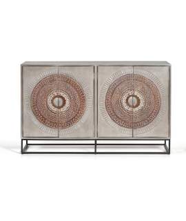Aparador Oriental 4 Puertas Talladas Serie Wood Mandala