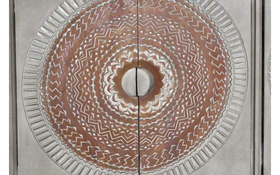 Aparador Oriental 4 Puertas Talladas Serie Wood Mandala