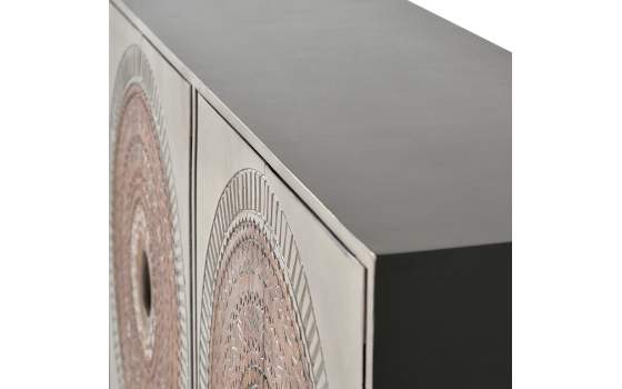 Aparador Oriental 4 Puertas Talladas Serie Wood Mandala