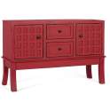 Aparador Oriental Rojo 2 Puertas 2 Cajones - Serie Akai